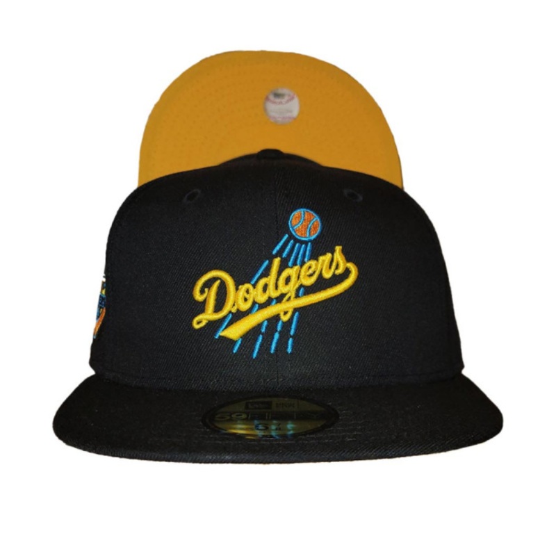New Era Los Angeles Dodgers “Maui Wowie” Black/Yellow 50th Anniversary 59FIFTY Fitted Hat