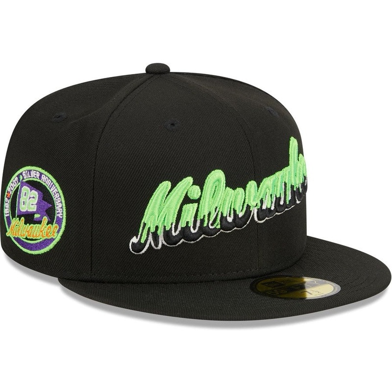 New Era Milwaukee Brewers Slime Drip 2023 59FIFTY Fitted Hat