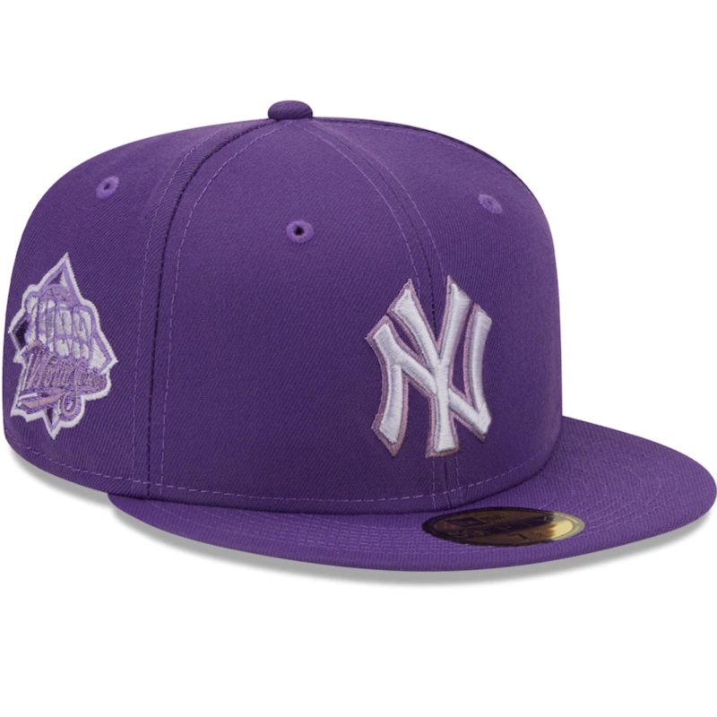 New Era New York Yankees Purple Lavender Undervisor 59FIFTY Fitted Hat