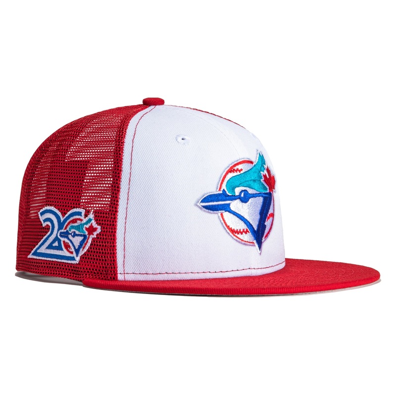 New Era Toronto Blue Jays 20th Anniversary Trucker Rail 2022 59FIFTY Fitted Hat