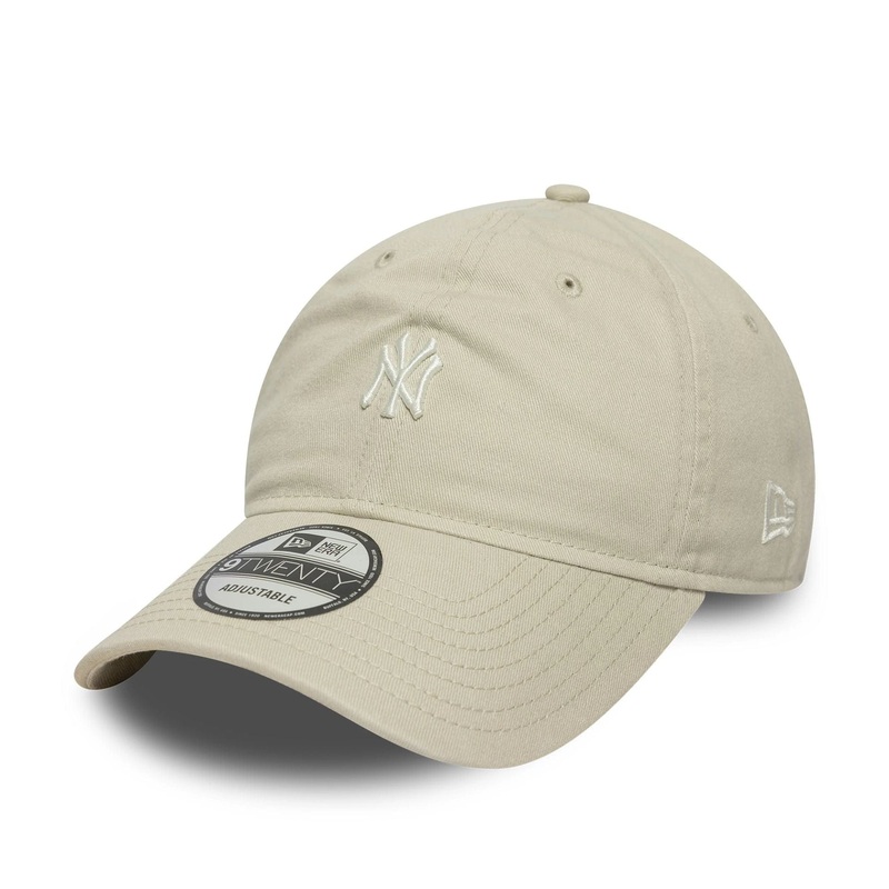 New York Yankees MLB Mini Logo Washed Cream 9TWENTY Adjustable Cap OSFM