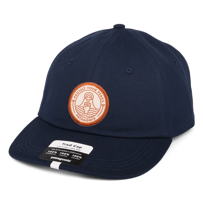 Patagonia Hats Peak Protector Badge Trad Baseball Cap – Navy Blue Adjustable