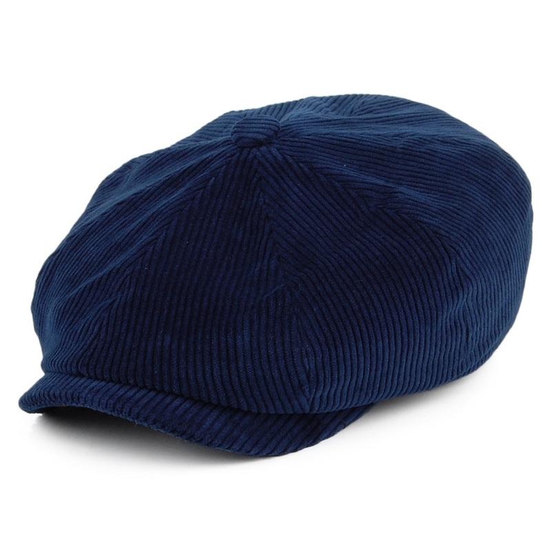 Stetson Hats Hatteras Corduroy Newsboy Cap – Blue 55