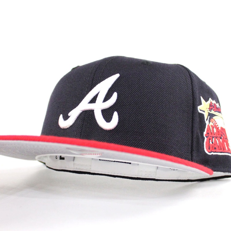 Atlanta Braves 2000 All Star Game New Era 59Fifty Fitted Hat (Navy Red Gray Under Brim) 6 7/8