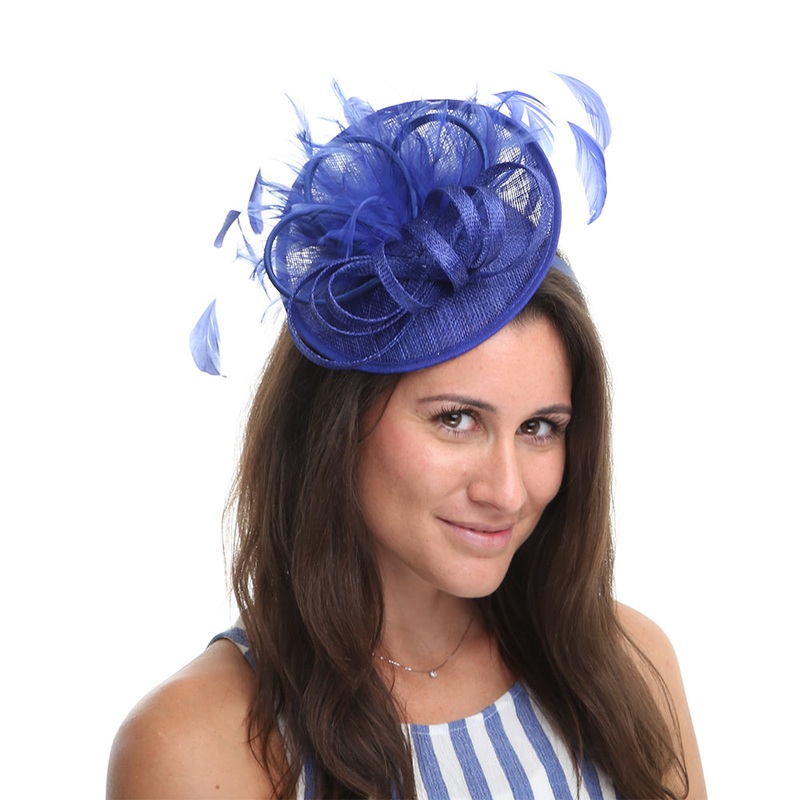 Jane Anne Designs Aria Disc Fascinator – Cobalt 1-Size