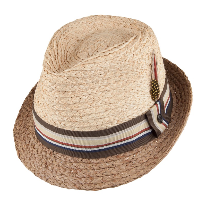 Jaxon & James Trinidad Straw Trilby Hat – Natural S