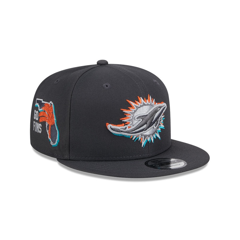 Miami Dolphins New Era 2024 NFL Draft 9FIFTY Snapback Hat – Graphite