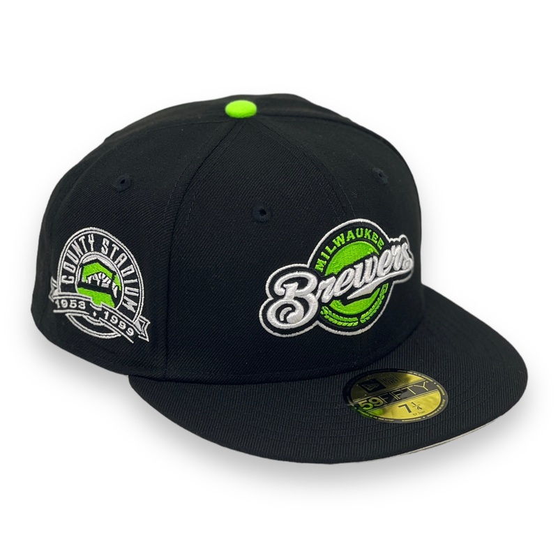 MILWAUKEE BREWERS (COUNTY STADIUM 1953-1999) NEW ERA 59FIFTY FITTED (OFF-WHITE UNDER VISOR) 67/8