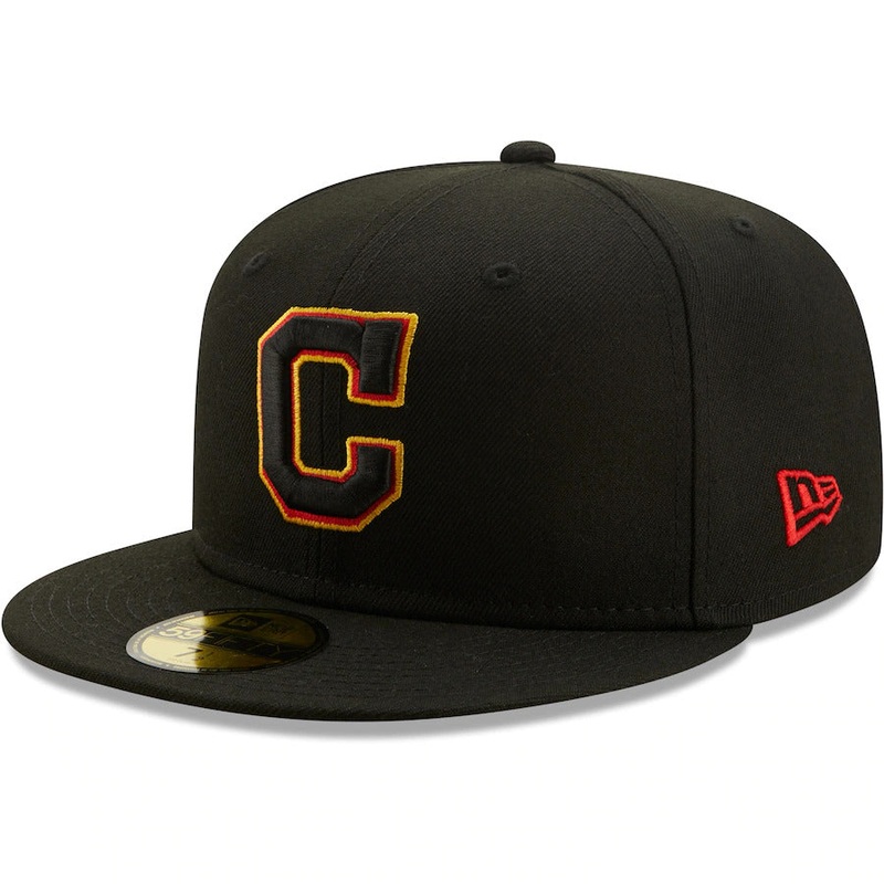 New Era Black Cleveland Indians 2019 MLB All-Star Game Gold Undervisor 59FIFTY Fitted Hat