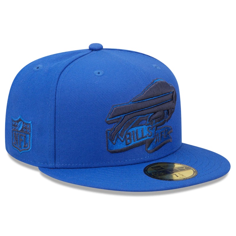 New Era Buffalo Bills Royal Blue Tonal 2022 Sideline 59FIFTY Fitted Hat