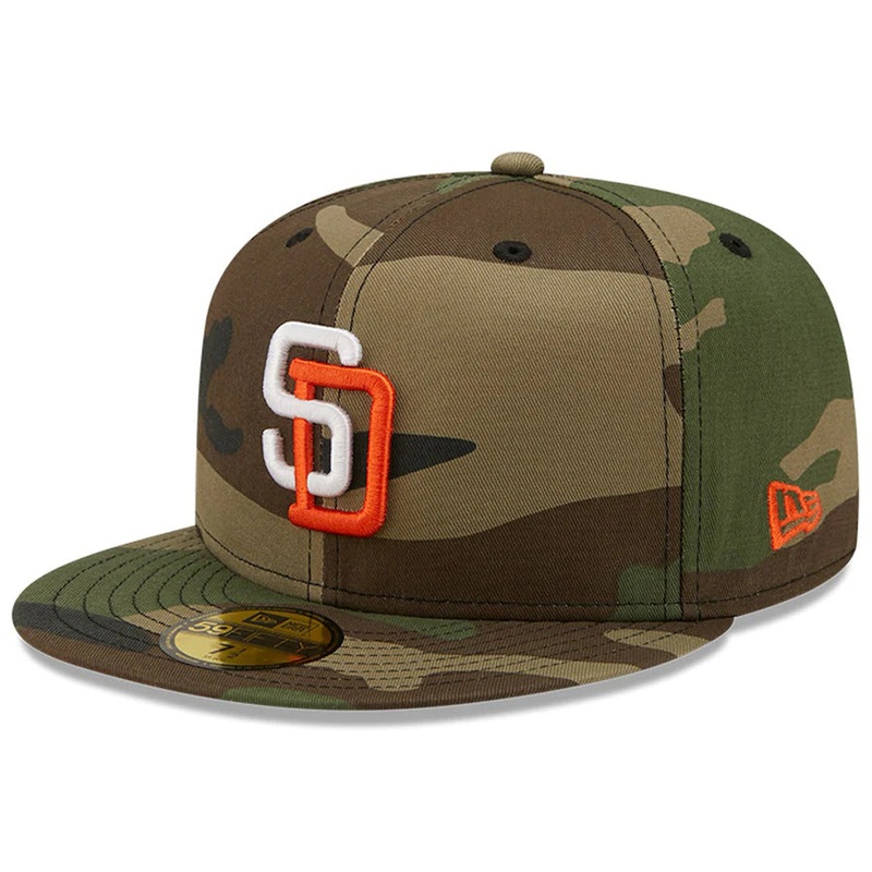 New Era Camo San Diego Padres 1992 MLB All-Star Game Patch Woodland Undervisor 59FIFTY Fitted Hat