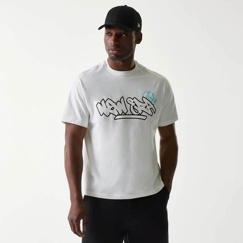 New Era Peace Symbol White T-Shirt XS