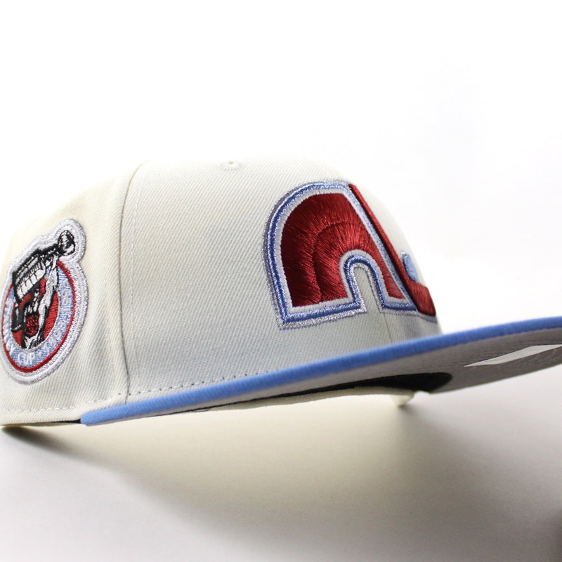 Quebec Nordiques Stanley Cup 1893-1993 New Era 59Fifty Fitted Hat (Chrome White Light Blue Gray Under brim) 7