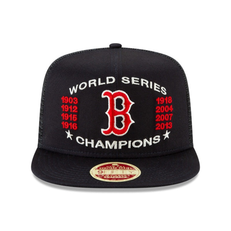 Boston Red Sox New Era Vintage Trucker Championship Series 9Fifty Snapback Mesh Hat – Navy