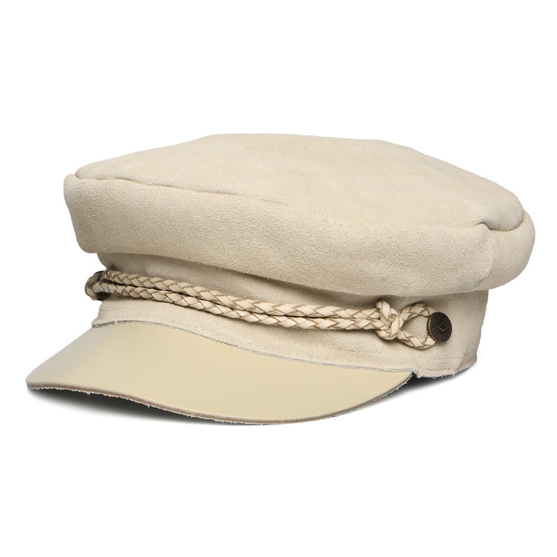 Brixton Hats Kayla Reserve Suede Fiddler Cap – Cream Small-56cm