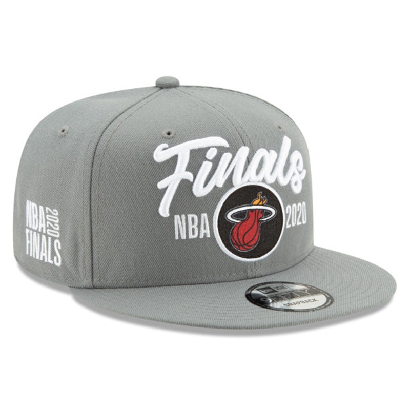 Miami Heat New Era 2020 NBA Eastern Conference Champions Locker Room 9FIFTY Snapback Hat – Gray