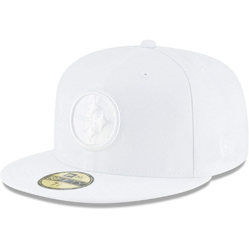 New Era Pittsburgh Steelers White on White 59FIFTY Fitted Hat