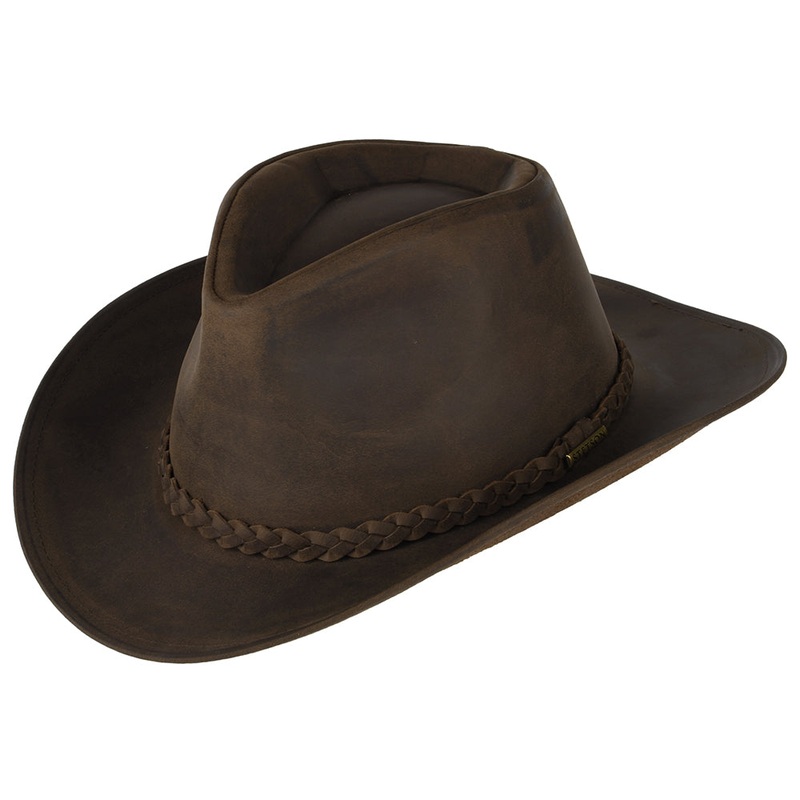 Stetson Hats Buffalo Leather Cowboy Hat – Brown S