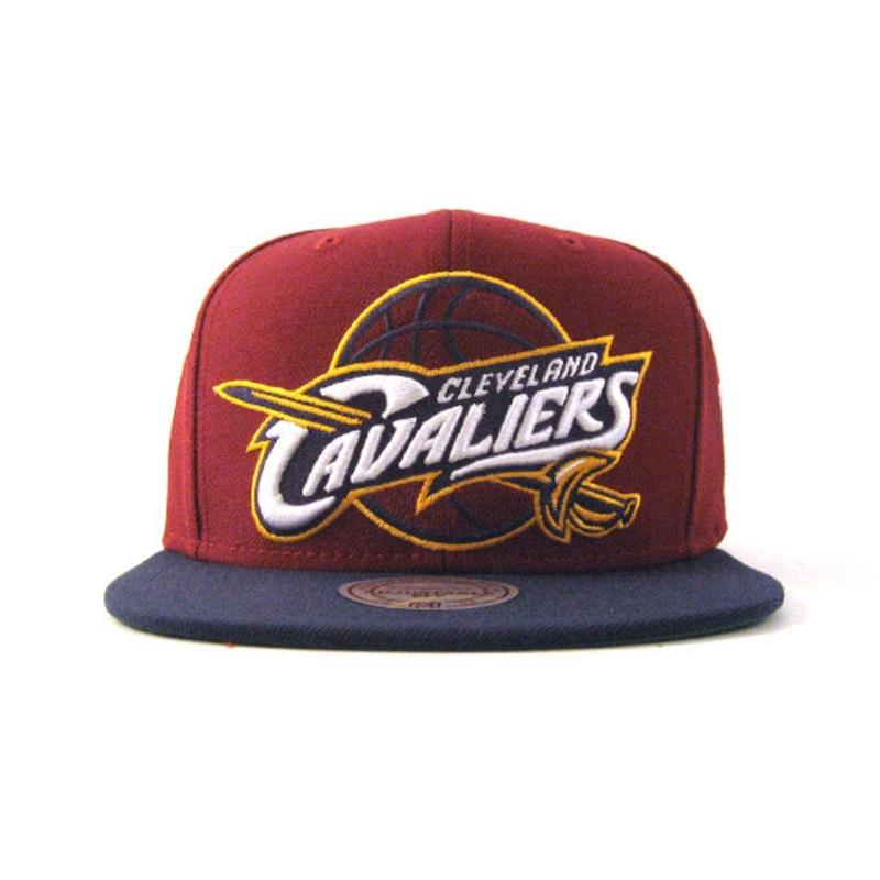 Cleveland Cavaliers Mitchell&Ness Snapback Hats (Burgundy/Navy) One Size
