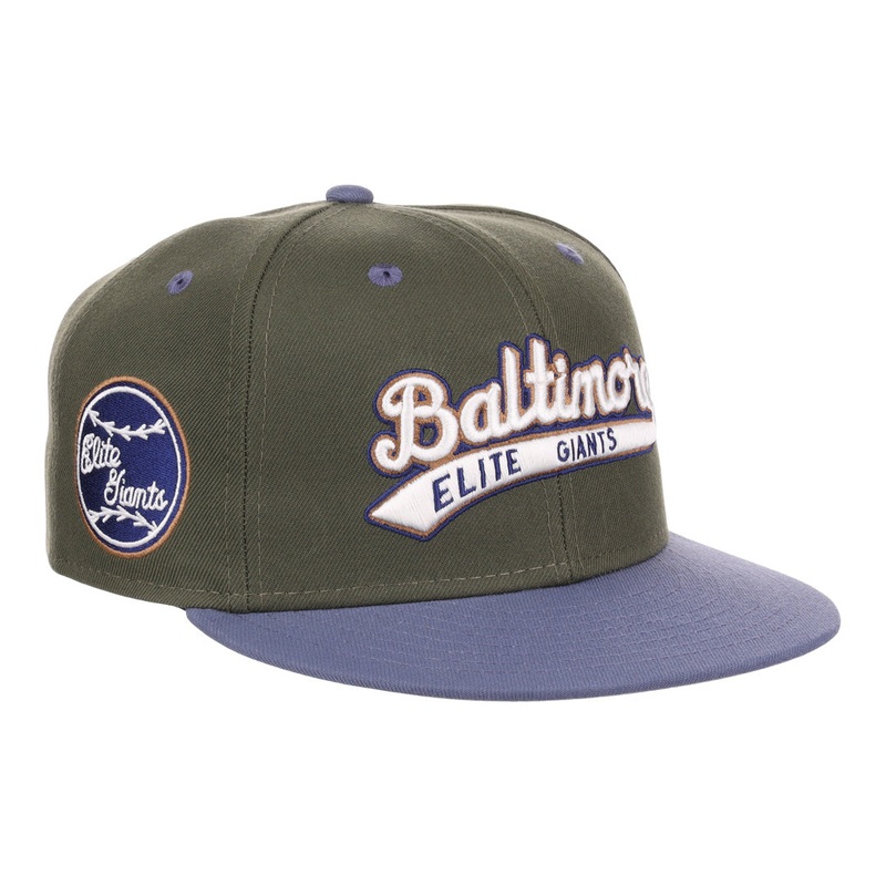 Ebbets Baltimore Elite Giants NLB Mossy Slate Fitted Hat