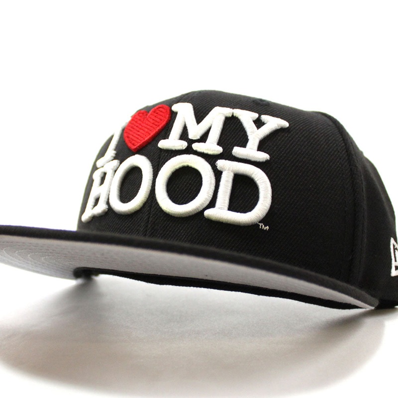 I LOVE MY HOOD New Era 59Fifty Fitted Hat (Black Gray Under brim) 6 7/8