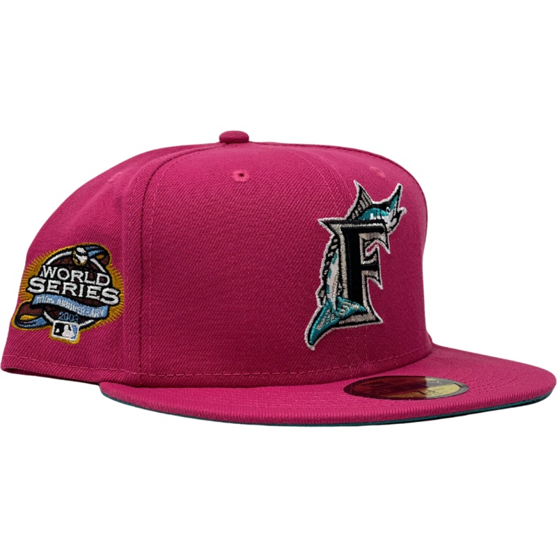 New Era Florida Marlins 2003 World Series Hot Pink/Teal 59FIFTY Fitted Hat