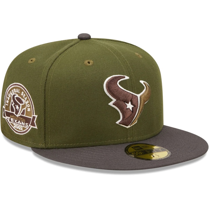 New Era Houston Texans Olive/Graphite Inaugural Season 59FIFTY Fitted Hat