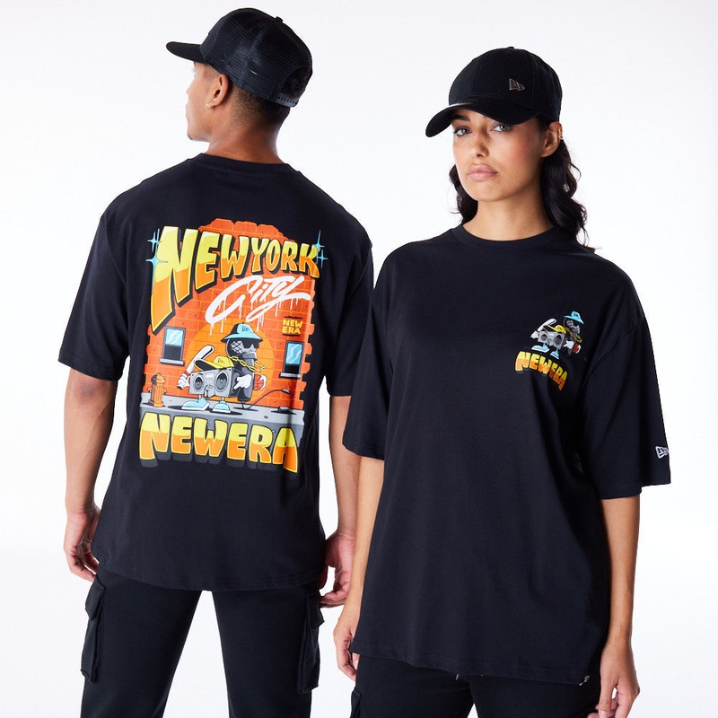 New Era Location Graphic New York Oversized Black Tee S