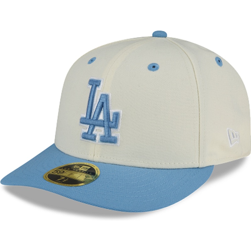 New Era Los Angeles Dodgers Chrome Sky Low Profile 2022 59FIFTY Fitted Hat
