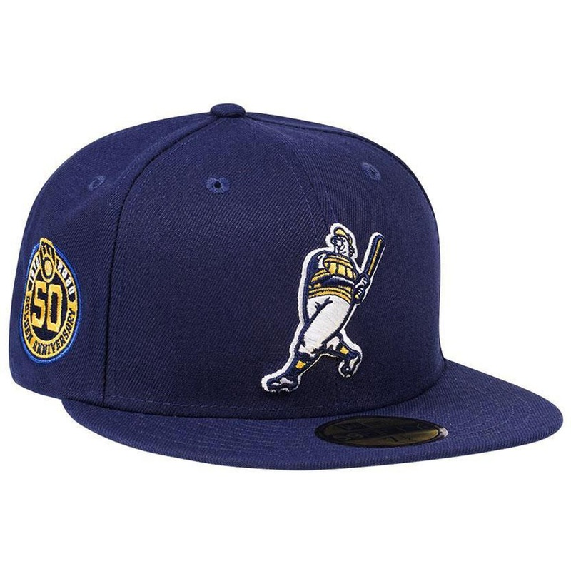 New Era Milwaukee Brewers 50th Anniversary Navy Edition 59Fifty Fitted Cap