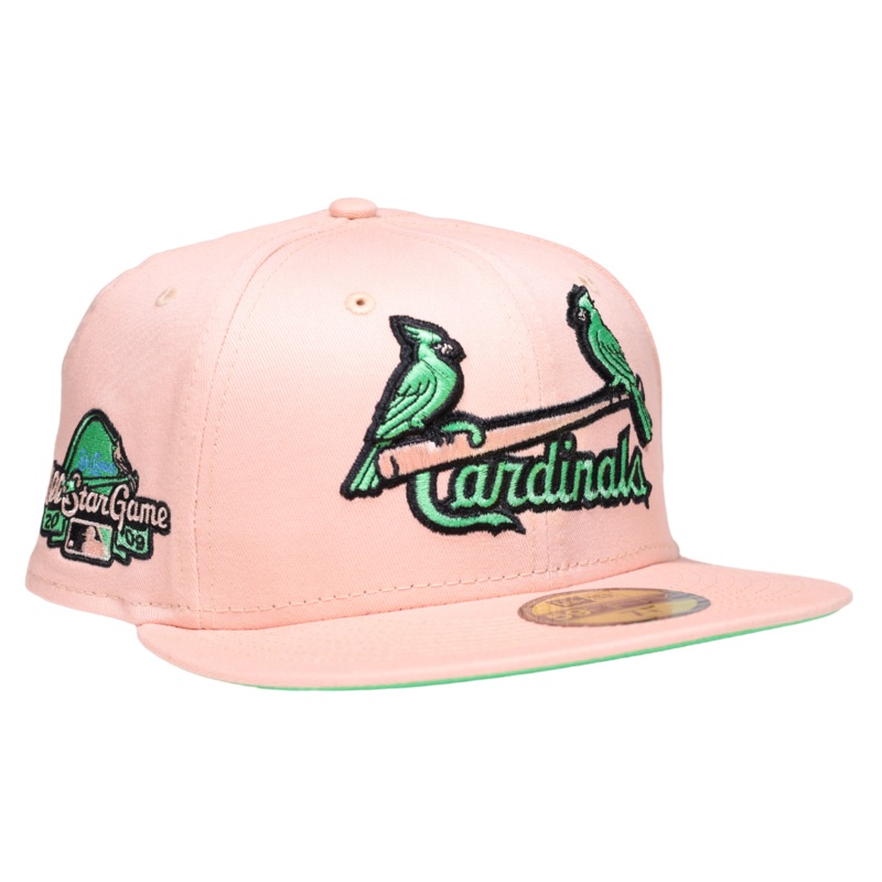 New Era St. Louis Cardinals Pink/Green 2009 All-Star Game 59FIFTY Fitted Hat