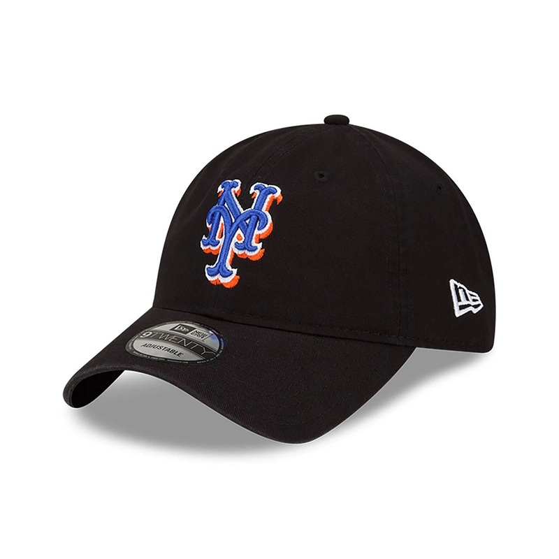 New York Mets MLB Core Classic Black 9TWENTY Adjustable Cap OSFM