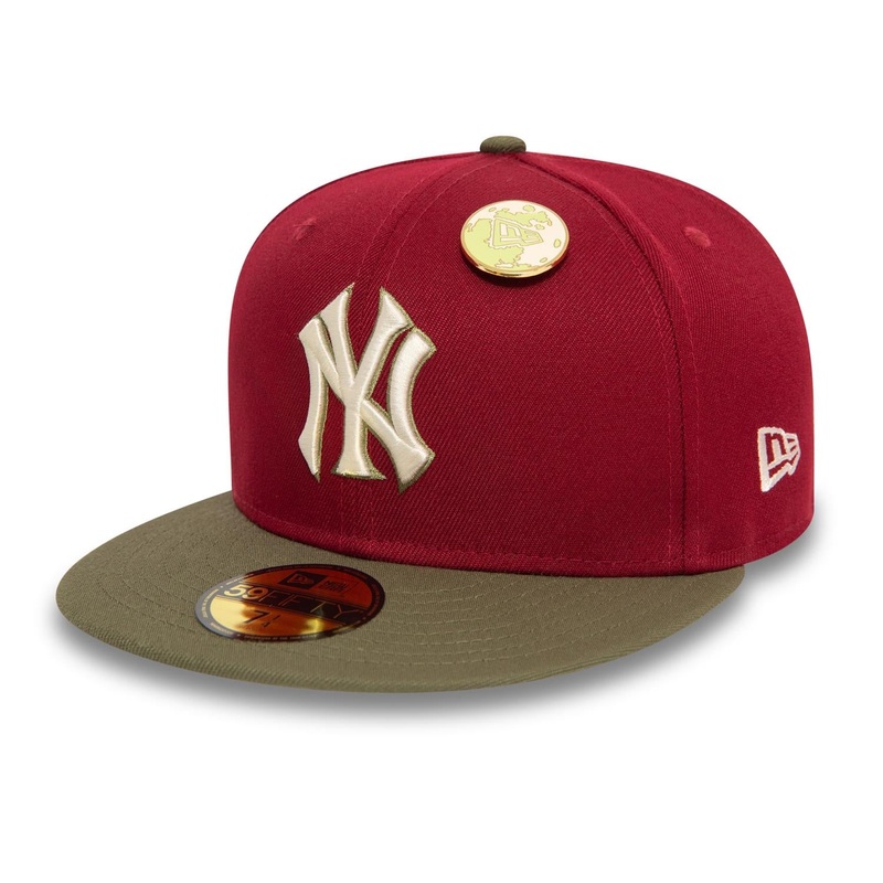 New York Yankees 59FIFTY MLB Contrast Pin Red Cap 6-7/8