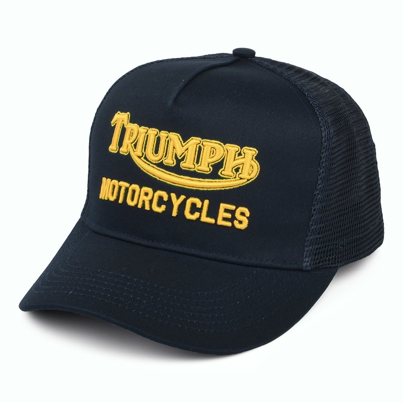 Triumph Motorcycles Oil Trucker Cap – Navy Blue Adjustable