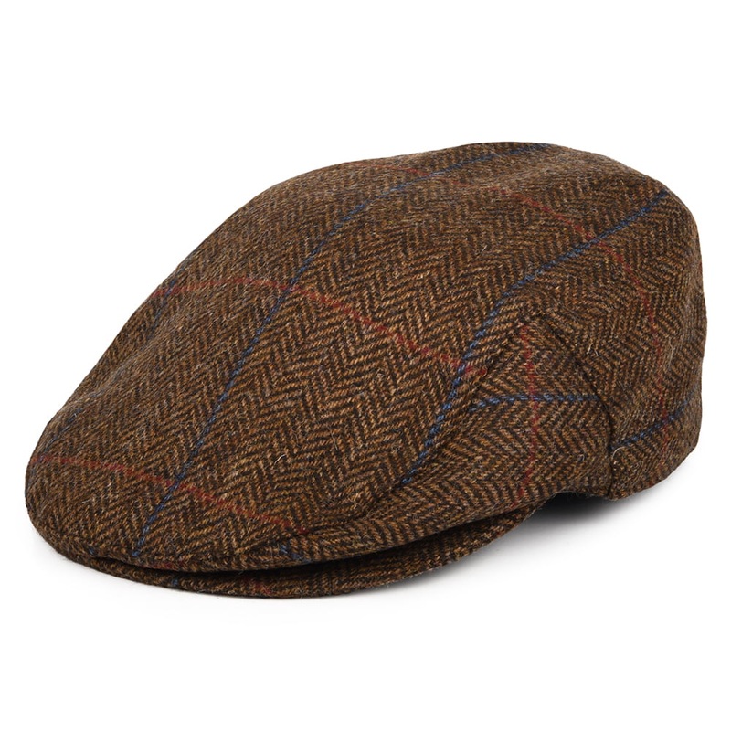 Barbour Hats Cairn Waterproof Wool Flat Cap – Brown 6 7/8