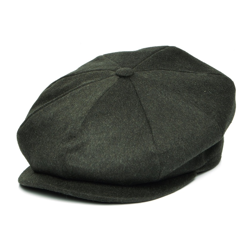 City Sport Loden Wool Deep Fit Newsboy Cap – Dark Green S