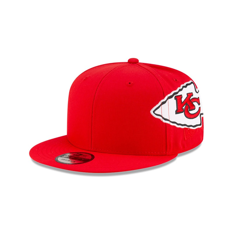 Kansas City Chiefs New Era HELMET 9Fifty Snapback Hat – Red/Yellow