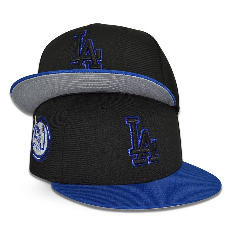 Los Angeles Dodgers “SHOTIME” Exclusive New Era 59Fifty Fitted Hat – Black/Light Royal 6 7/8