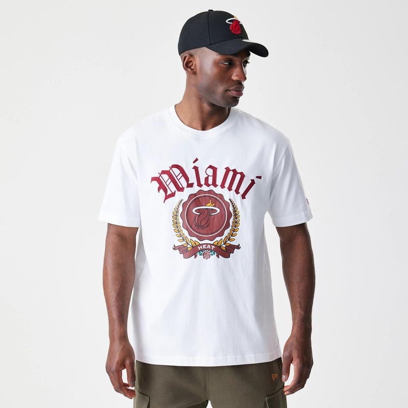 Miami Heat Throwback Prep White T-Shirt S