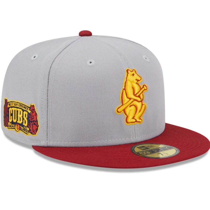 New Era Chicago Cubs Gray/Red Navy Undervisor 59FIFTY Fitted Hat