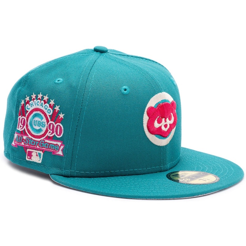 New Era Chicago Cubs Teal/Pink 1990 All-Star Game 59FIFTY Fitted Hat