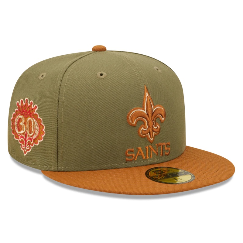 New Era New Orleans Saints Olive/Brown Toasted Peanut 59FIFTY Fitted Hat