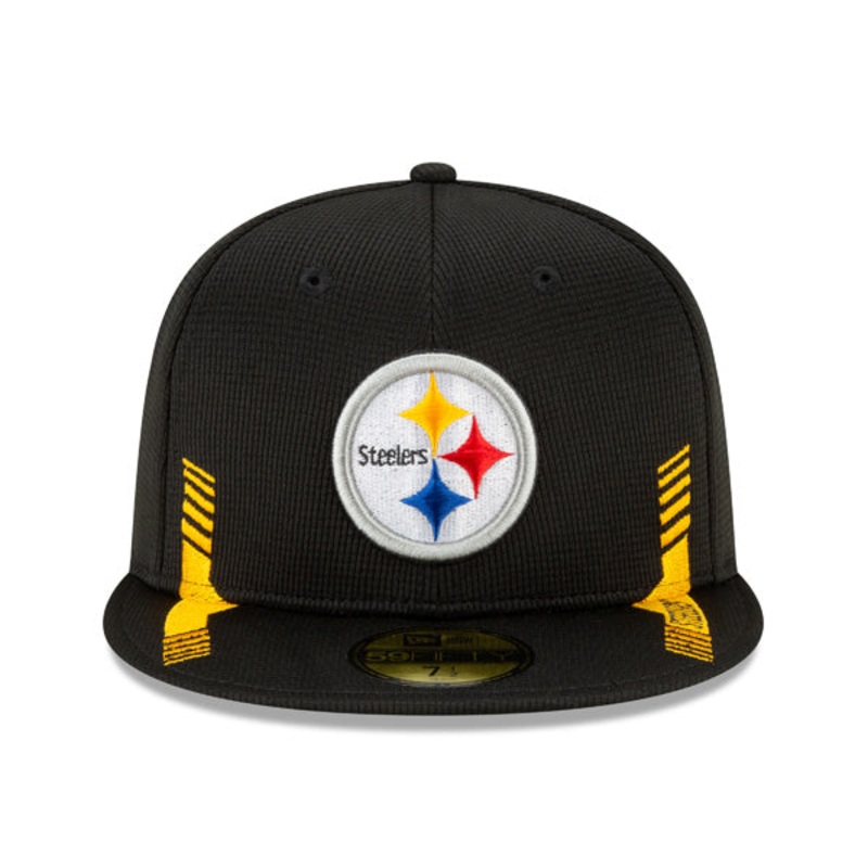 Pittsburgh Steelers New Era 2021 NFL Official Sideline HOME 59Fifty Fitted Hat – Black/Yellow 6 7/8