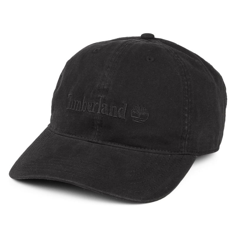 Timberland Hats Cooper Hill Cotton Canvas Baseball Cap – Black Adjustable