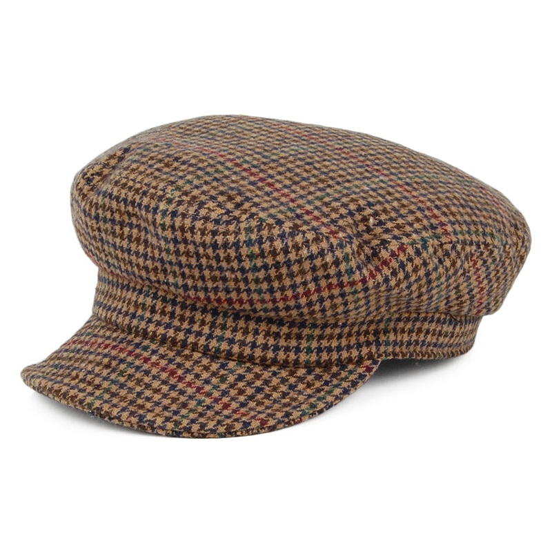 Brixton Hats Multi Plaid Unstructured Fiddler Cap – Multi-Coloured Small-56cm