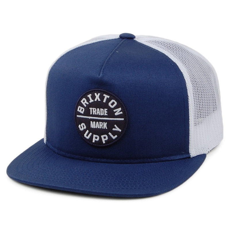 Brixton Hats Oath III Trucker Cap – Blue-White Adjustable
