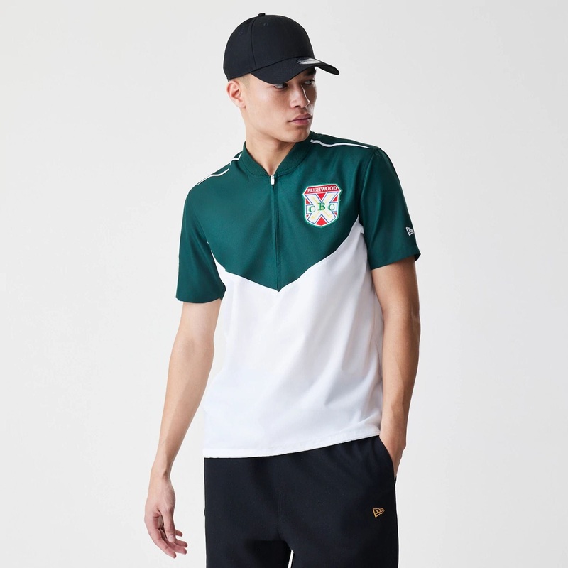 Caddyshack BushWood White 1/4 Zip Polo T-Shirt S