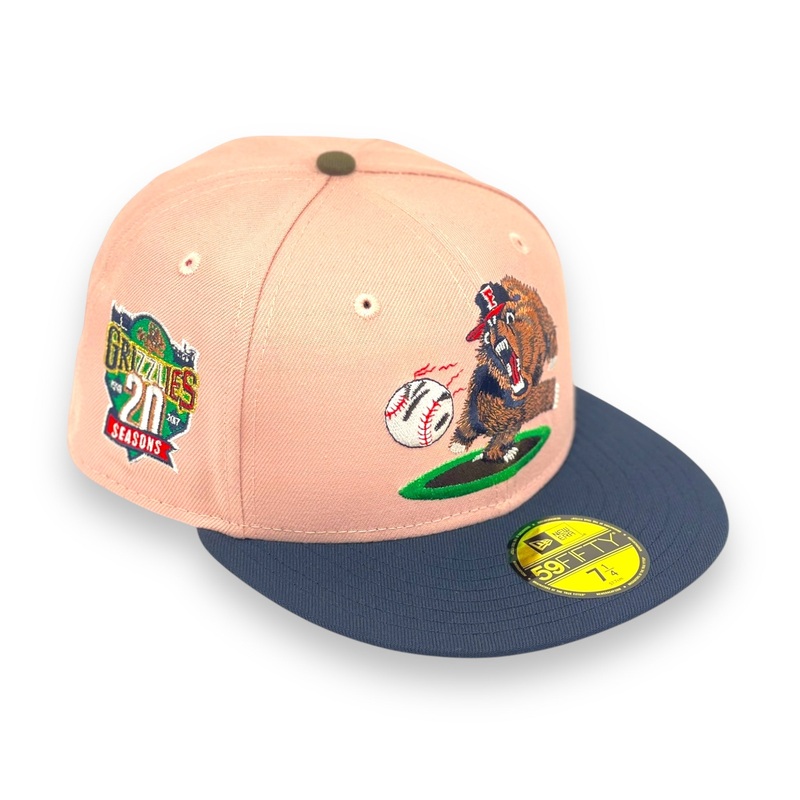 FRESNO GRIZZLIES (PINK) (20TH ANN) NEWERA 59FIFTY FITTED (GREEN UNDERVISOR) 67/8