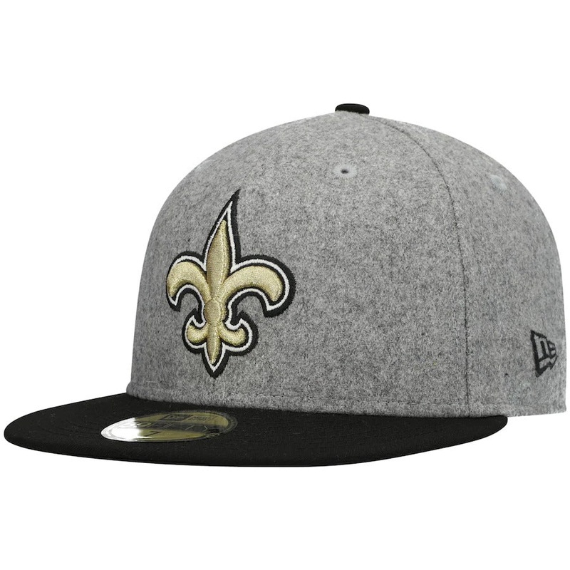 New Era New Orleans Saints Grey Melton 59FIFTY Fitted Hat