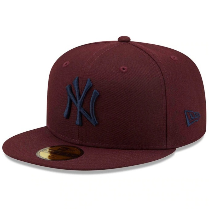 New Era New York Yankees Wine/Navy League Essential 59FIFTY Fitted Hat